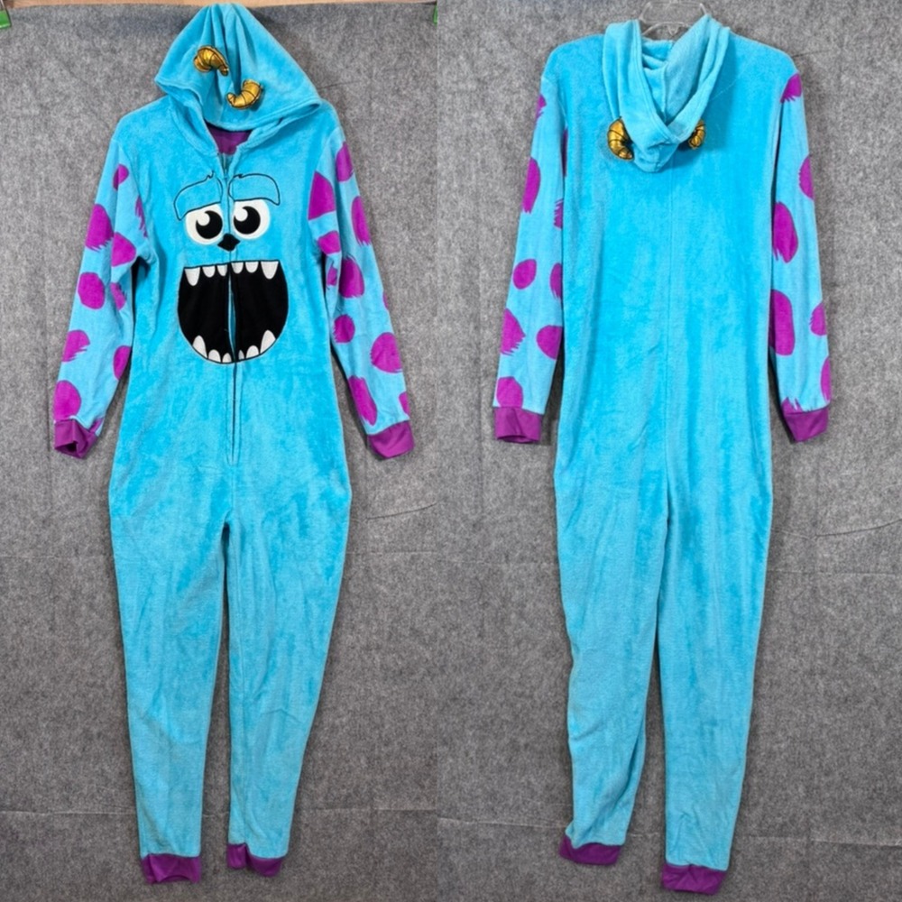 Disney Monsters Inc Sulley Fleece Costume‎ Lounge Suit Kids Size XL Adult XS